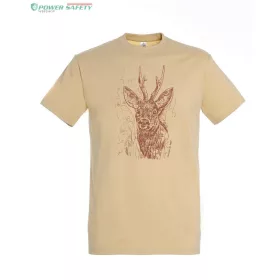Póló (őz mintával) kereknyakú (100%pamut 190 g/m2) TOP