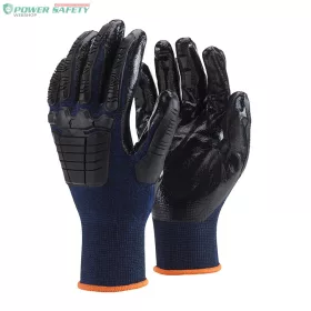   TOP SHIELD nitril mártott védőkesztyű, TPE protektorokkal, csúszásbiztos tenyér