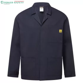 ESD antisztatikus labor kabát - Navy