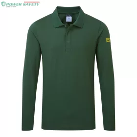 Antisztatikus hoszzú ujjú ESD póló L/S - Erdőzöld