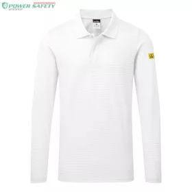 Antisztatikus hoszzú ujjú ESD póló L/S - Fehér