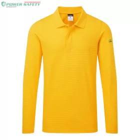 Antisztatikus hoszzú ujjú ESD póló L/S - Deep Yellow