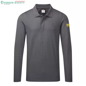Antisztatikus hoszzú ujjú ESD póló L/S - Zoom szürke