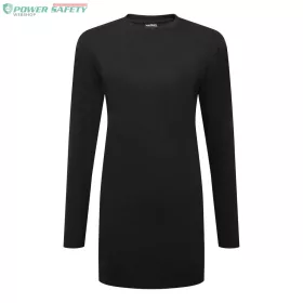 Női pamut Relaxed Fit póló L/S - Fekete
