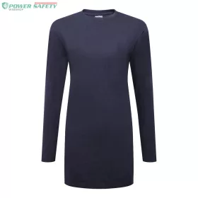 Női pamut Relaxed Fit póló L/S - Navy