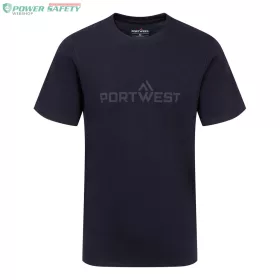 Portwest pamut póló S/S - Navy