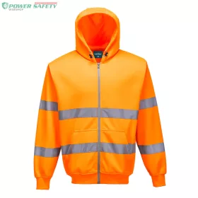 Hi-Vis zippzáros pulóver - Narancs