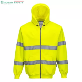 Hi-Vis zippzáros pulóver - Sárga