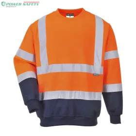 Kéttónusú Hivis pulóver - Narancs/Navy
