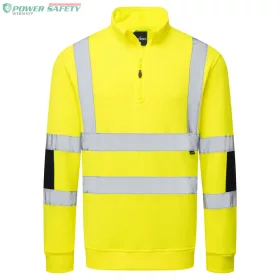 Hi-Vis Knit  1/2Zip Sweatshirt - Sárga