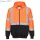 Hi-Vis kéttónusú kapucnis pulóver - Narancs/Fekete