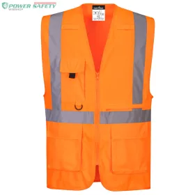 Hi-Vis Executive mellény tablet zsebbel - Narancs