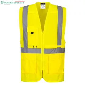 Hi-Vis Executive mellény tablet zsebbel - Sárga