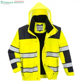 Hi-Vis Classic Bomber dzseki - Sárga/Fekete