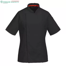 MeshAir Pro S/S női séfkabát - Fekete