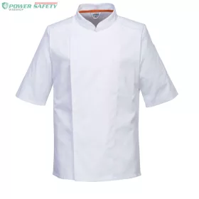 Stretch Mesh Air Pro rövid ujjú séfkabát - Fehér
