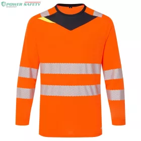 DX4 Hi-Vis hosszú ujjú póló L/S - Narancs/Fekete