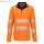 DX4 Hi-Vis cipzáras póló L/S - Narancs/Fekete