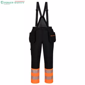   DX4 Hi-Vis 1. osztályú téli kantáros nadrág - Narancs/Fekete