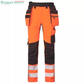   DX4 Hi-Vis nadrág lezippzározható lengőzsebbel - Narancs/Fekete