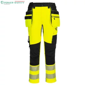   DX4 Hi-Vis nadrág lezippzározható lengőzsebbel - Sárga/Fekete