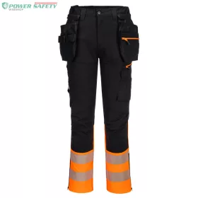   DX4 Hi-Vis nadrág lezippzározható lengőzsebbel - Narancs/Fekete