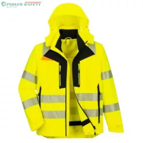 DX4 Hi-Vis 4 az 1-ben kabát - Sárga/Fekete