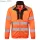 DX4 Hi-Vis kapucnis cipzáras pulóver - Narancs/Fekete