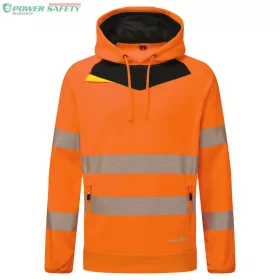 DX4 Hi-Vis kapucnis pulóver - Narancs/Fekete