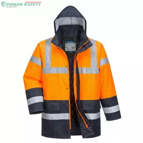   ES1 Essential Hi-Vis kéttónusú téli Traffic kabát - Narancs/Navy
