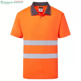 ES1 Essential Hi-Vis galléros póló rövid ujjú - Narancs