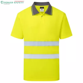 ES1 Essential Hi-Vis galléros póló rövid ujjú - Sárga