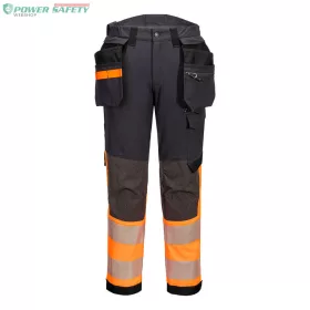   EV4 Hi-Vis Stretch Class 1 Holster lengőzsebes nadrág - Or/Metal