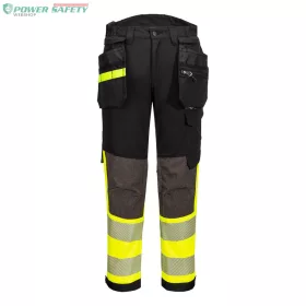   EV4 Hi-Vis Stretch Class 1 Holster lengőzsebes nadrág - Sárga/Fekete (Rövid)