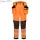 EV4 Hi-Vis Class 1 levehető lengőzsebes nadrág - Orange/Black (Hosszított)