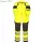 EV4 Hi-Vis Class 1 levehető lengőzsebes nadrág - Sárga/Fekete (Rövid)