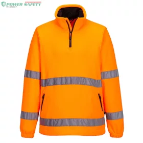 Hi-Vis 1/2 Zip polár - Narancs