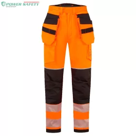  PW3 FR Modaflame Hi-Vis lengőzsebes téli nadrág - Narancs/Fekete