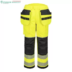   PW3 FR Modaflame Hi-Vis lengőzsebes téli nadrág - Sárga/Fekete