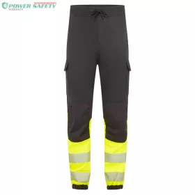   PW3 Modaflame Hi-Vis Class 1 FR lángálló jogger nadrág - Fekete/Sárga