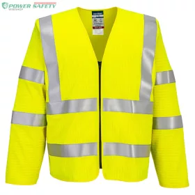 Bizflame Hi-Vis FR hosszú ujjú cipzáras mellény - Sárga