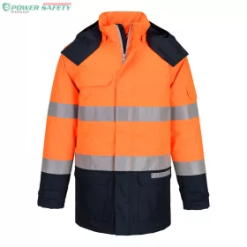   Bizflame Rain + Hi-Vis Multi-Norm Contrast FR téli kabát - Narancs/Navy