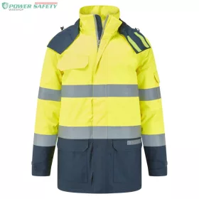   Bizflame Rain + Hi-Vis Multi-Norm Contrast FR téli kabát - Sárga/Navy