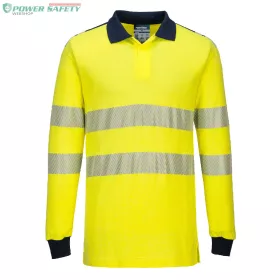 PW3 FR Modaflame Hi-Vis lángálló pólóing - Sárga/Navy