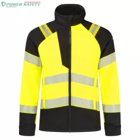   PW3 Modaflame Softshell Hi-Vis Multi-Norm FR lángálló kabát - Sárga/Fekete
