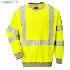 Lángálló antisztatikus Hi-Vis pulóver - Sárga