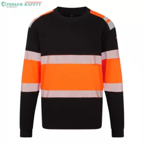   PW3 Modaflame Knit HVO Class 1 FR lángálló pulóver - Narancs/Fekete
