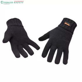 Kötött Insulatex kesztyű, bélelt - Fekete
