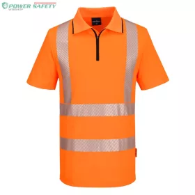 KX3 Sport Hi-Vis cipzáros póló S/S - Narancs