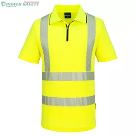 KX3 Sport Hi-Vis cipzáros póló S/S - Sárga